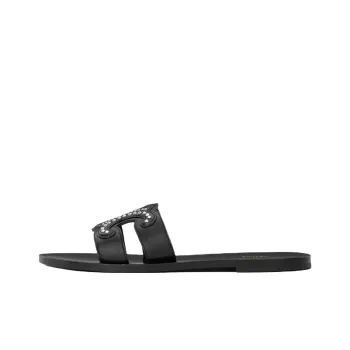 CELINE Triomphe Slide Slippers Women's Black