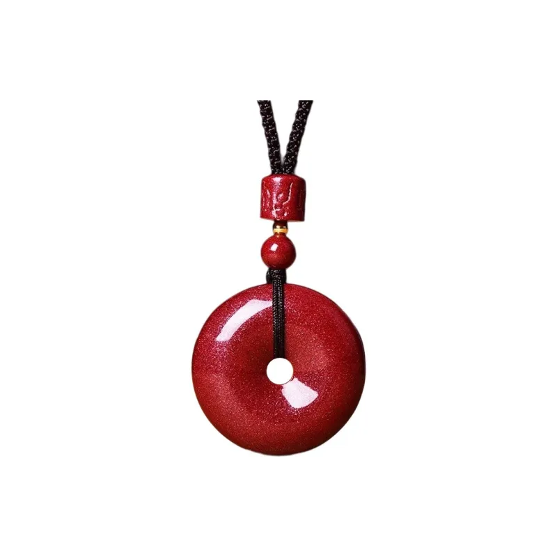 Cuizu Reconstructed Cinnabar Jade Necklaces Unisex-7