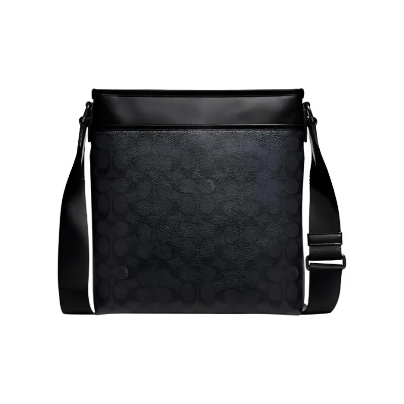 COACH Gotham Cow Leather Collection Storage Bag, Shoulder Bag, Crossbody Bag Medium Size Men's Black-3