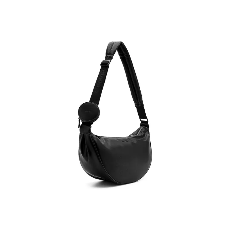 PEDRO PU With Microfiber Crossbody Bag, Shoulder Bag Regular Unisex Black/Sand-1
