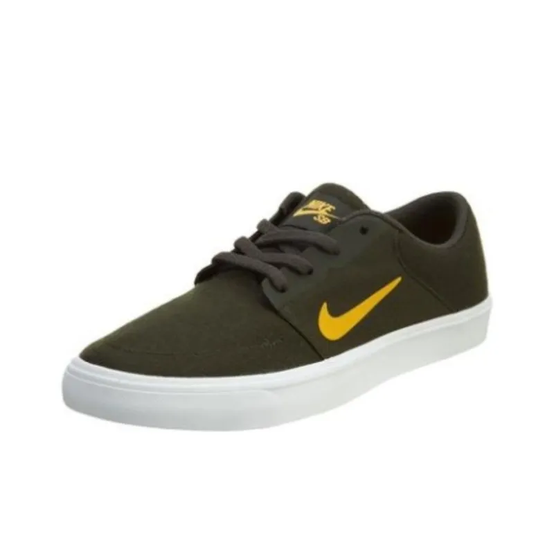 Nike Sb Portmore Canvas Sequoia University Gold Black White-2