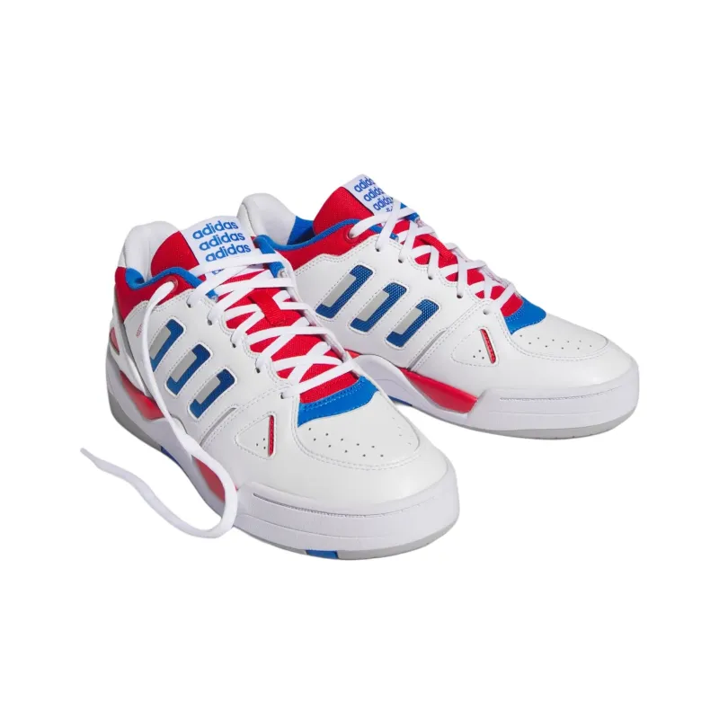 Adidas Midcity Low Cushioning Anti-Slip And Wear-Resistant Low-Top Basketball Shoes Unisex White Red-2