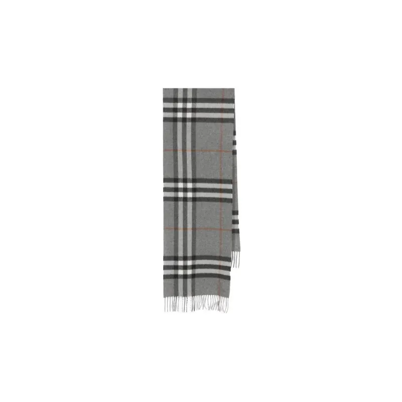 Burberry Cashmere Knit Scarves Women's Gray-1