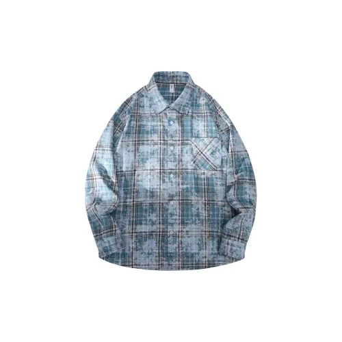 SZSX Shirts Unisex Blue/White Plaid