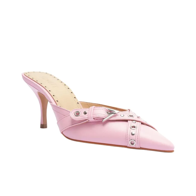 Schutz Abrasion-Resistant Slide Slippers 8cm Women's Pink-2