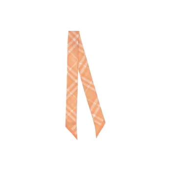 Burberry Silk Silk Scarves Women's Orange