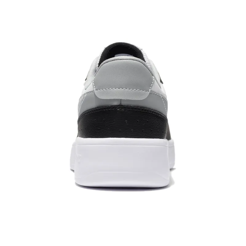 LiNing Lightweight Breathable Height Increasing Casual Skateboard Shoes Men's Black/Standard White-6