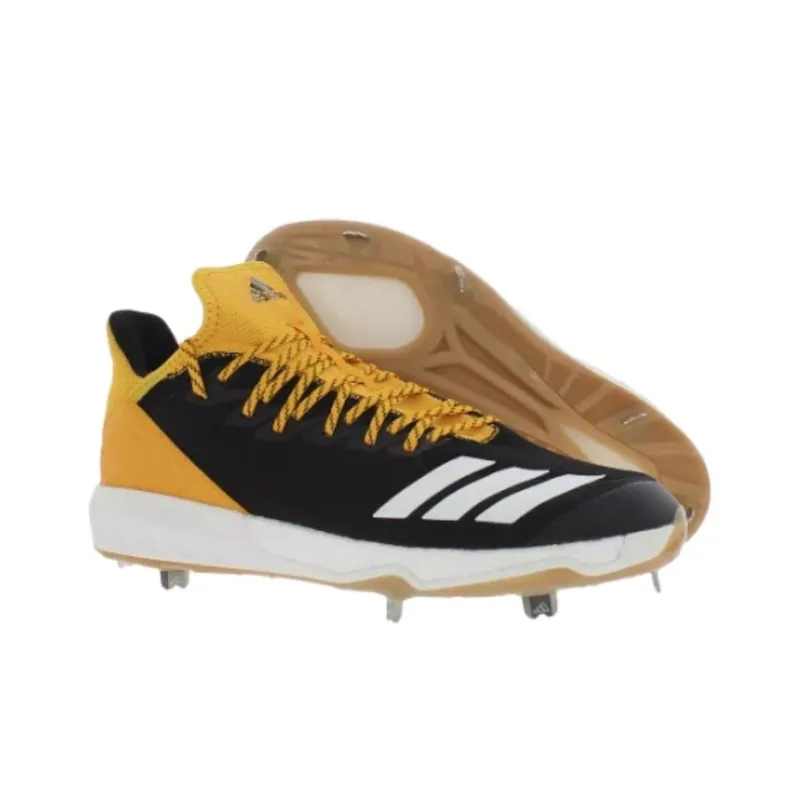 Adidas Boost Icon 4 Baseball Cleat 'Black Gold Gum'-4