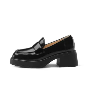 7or9 Cocoa Rice Cake Loafers 6.5cm Women's Black