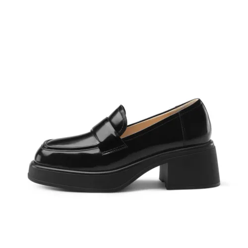 7or9 Cocoa Rice Cake Loafers 6.5cm Women's Black