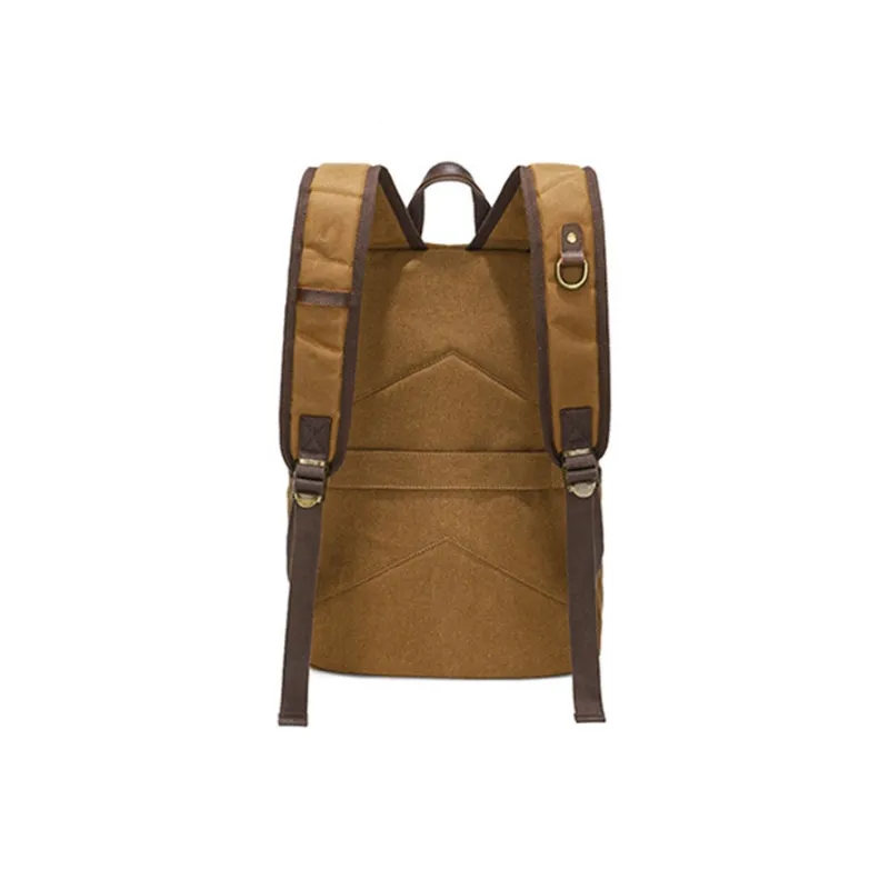 TTaG．baG Batik Canvas Backpack Men's Gray/Army Green/Khaki/Earth Yellow-17