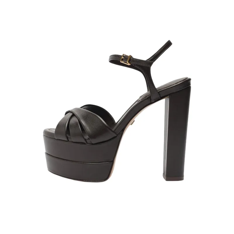 Schutz Keefa Strap Sandals 14.5cm Women's Black-0