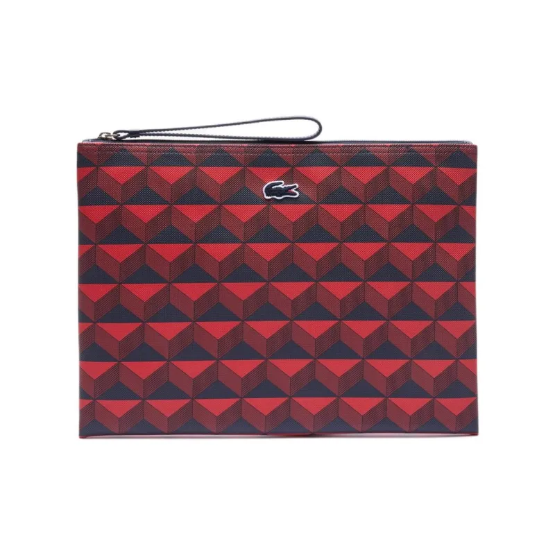 LACOSTE PVC Clutch Tubas Unisex Red-0
