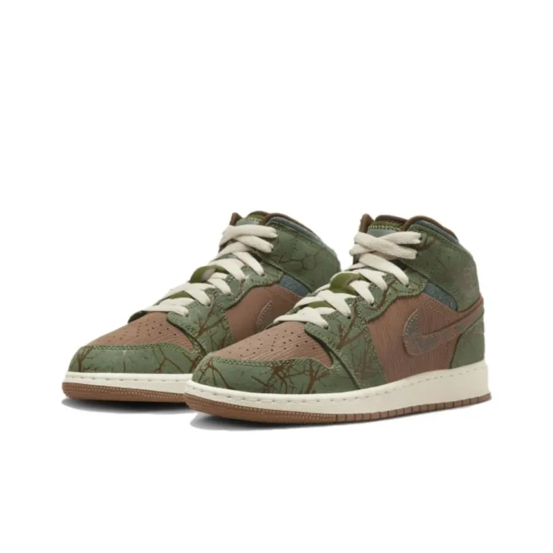 Air Jordan 1 Mid GS 'Treeline'-2