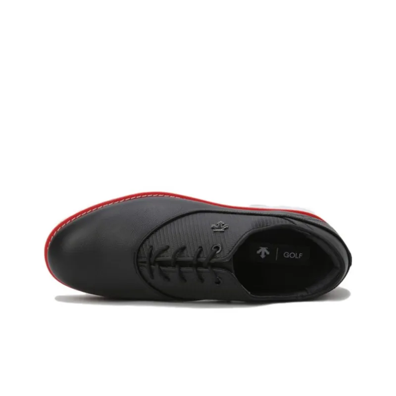 DESCENTE PRO CLASSIC LACE Abrasion Resistant Breathable Low Top Golf Shoes Men's Black-3