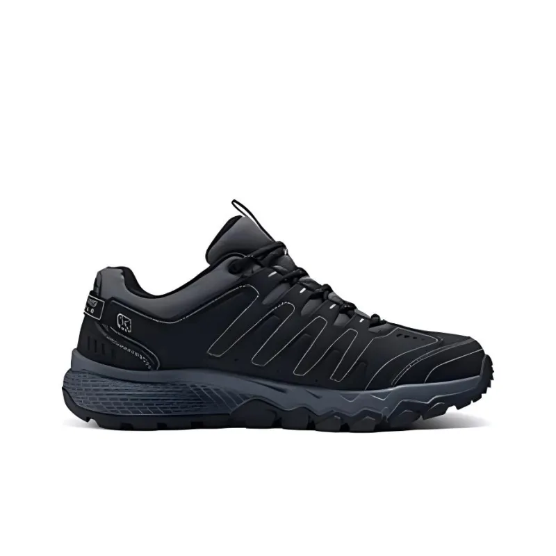 Skechers Cushioning And Breathable Low Top Running Shoes Men's Black-1