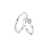 Sparkling Galaxy Couple Rings