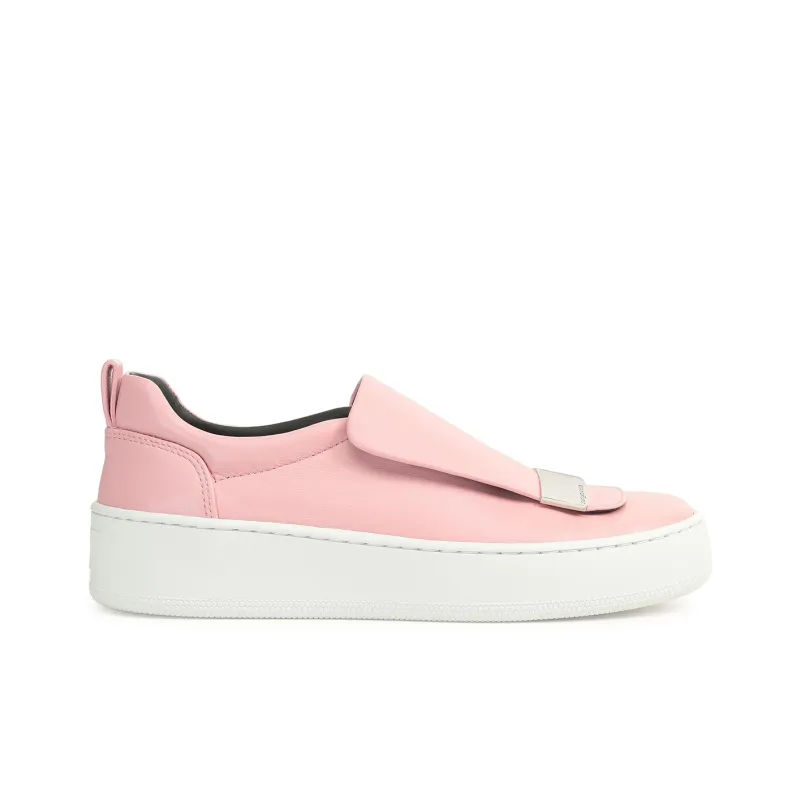 SERGIO ROSSI Sr1 Addict Low-Top Skateboard Shoes 5cm Women's Pink-1