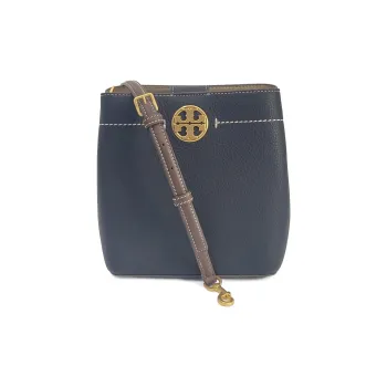 TORY BURCH Leather Shoulder Bag Crossbody Bag Women's Black & Brown
