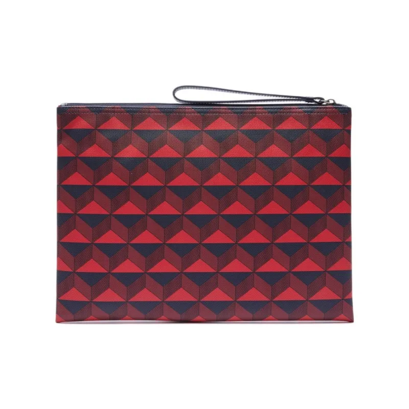 LACOSTE PVC Clutch Tubas Unisex Red-2