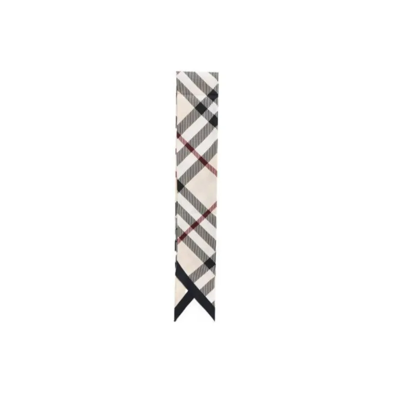 Burberry Silk Scarves Women's Black-1
