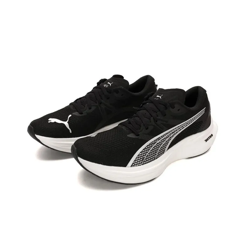 PUMA Deviate NITRO 3 Low Top Casual Running Shoes Men's Black White-2