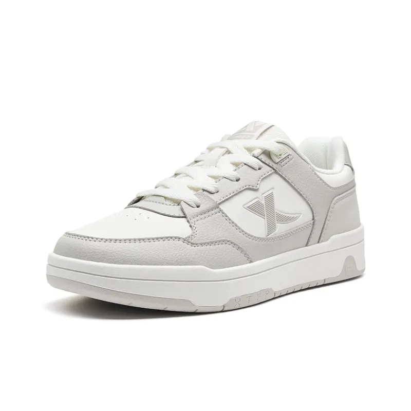 XTEP Lightweight Coverage Low Top Skateboard Shoes Women's Dove Gray/Sail White-2