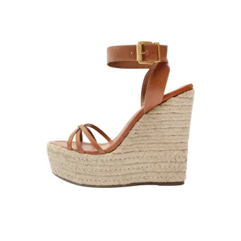 Schutz Alexandra One Strap Sandals 13cm Women's Brown