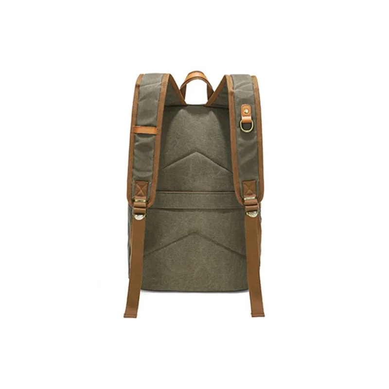 TTaG．baG Batik Canvas Backpack Men's Gray/Army Green/Khaki/Earth Yellow-7