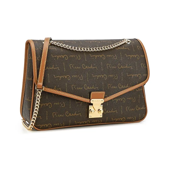 PIERRE CARDIN Pvc Small Square Bag Crossbody One Shoulder Dual Use Bag Regular Women's Brown-2