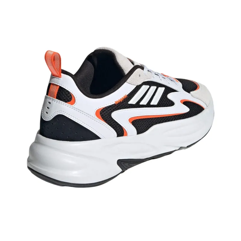 Adidas Ozwave Breathable Low Top Chunky Sneakers Unisex Black White Orange-3