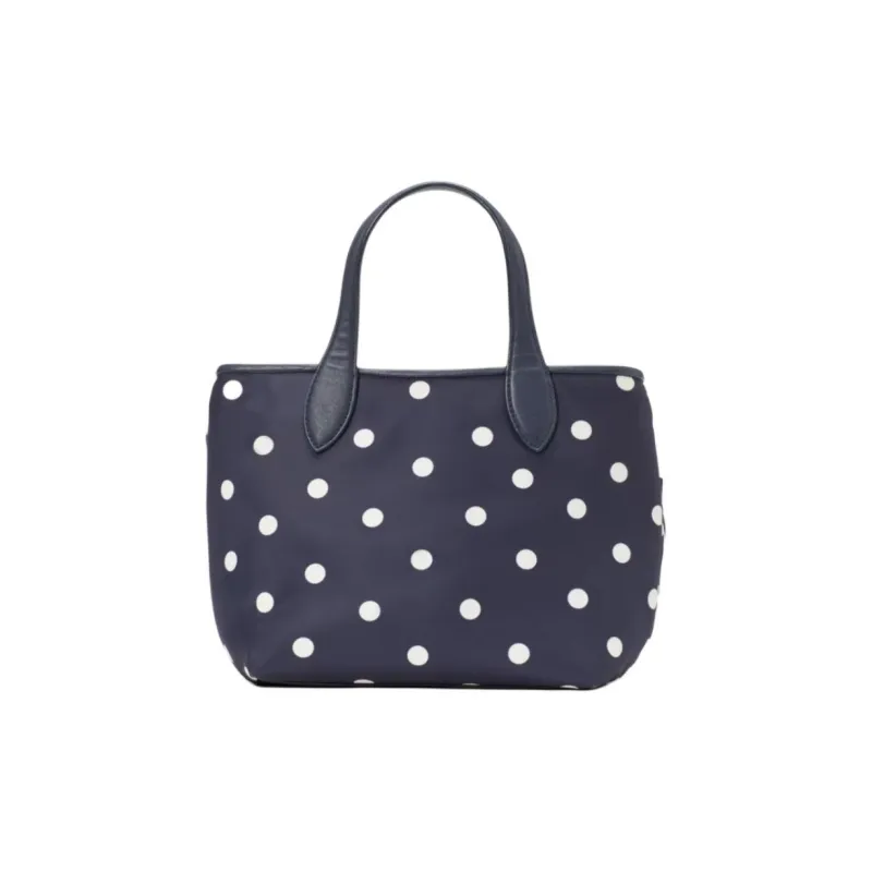 Kate Spade Recycled Nylon Tote Bag Shopping Bag Shoulder Bag Handbag Women's Dark Blue Multicolor-2