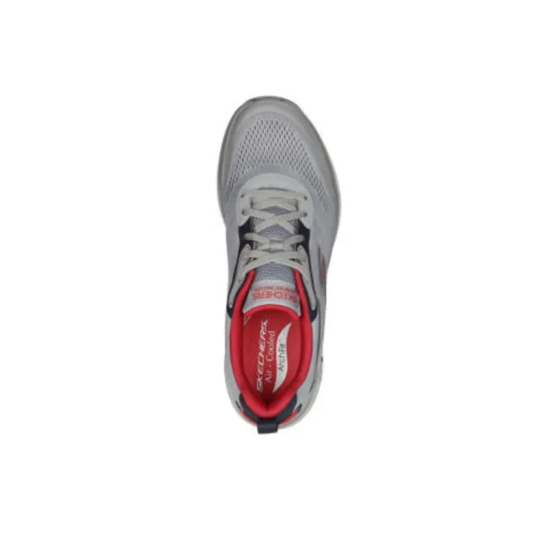 Skechers Go Walk Workout Walker Cushioning Wear Resistant Low Top Casual Running Shoes Men's Dark Gray-3