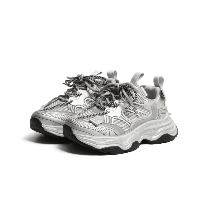 LXVB Slip-Resistant Breathable Low-Top Chunky Sneakers Women's-2