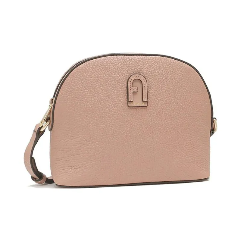 Furla Genuine Leather Shoulder Bag Crossbody Bag Women's Beige Pink-2