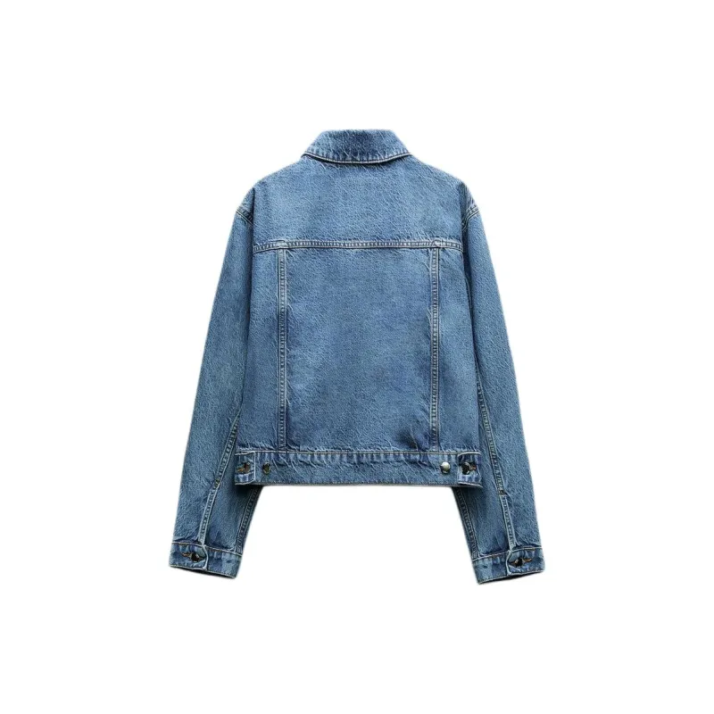 ZARA Denim Jacket Women's Medium Blue-1