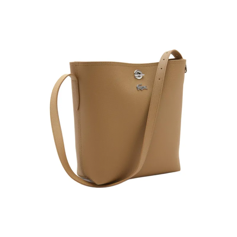 LACOSTE Polyvinyl Chloride Bucket Bags Crossbody Bag Shoulder Bag Women's Brown-1