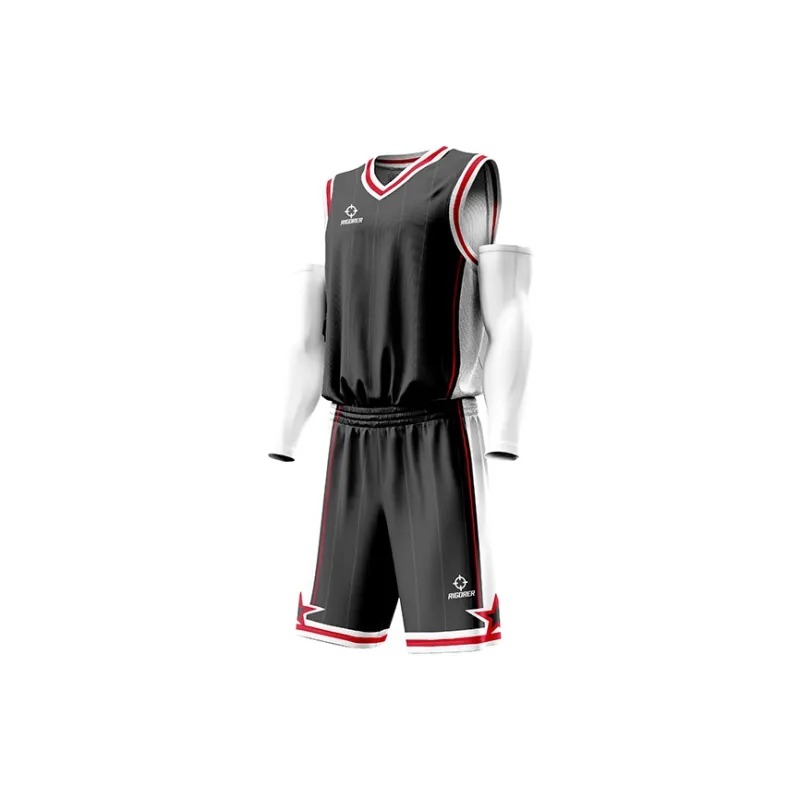 RIGORER Breathable Sweat-Wicking Quick Heat Dissipation Basketball Apparel Basketball Match Set Unisex-4