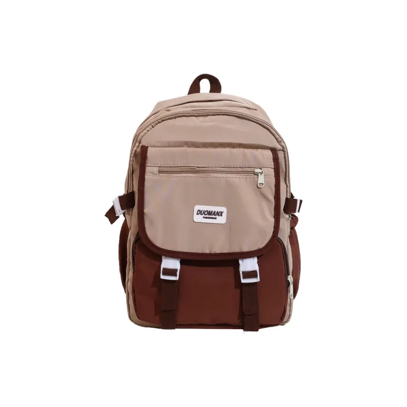 GEERDUN Nylon Backpack Unisex Black/Yellow/Khaki/Brown/Blue-8