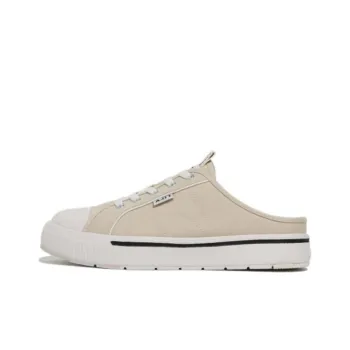 FILA Court Anti Slip Wear Resistant Low Top Canvas Shoes Unisex Beige Korean Style