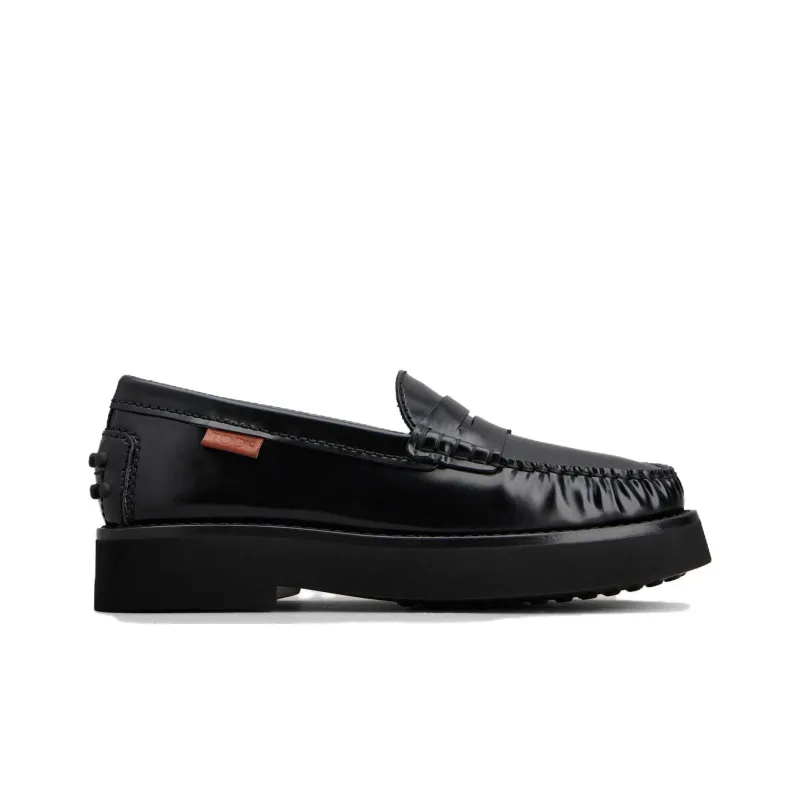 TOD'S Penny-Slot Round Toe Loafers Women's-1