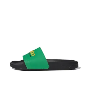 Adidas Adilette Shower Slides Vivid Green Bold Gold Core Black
