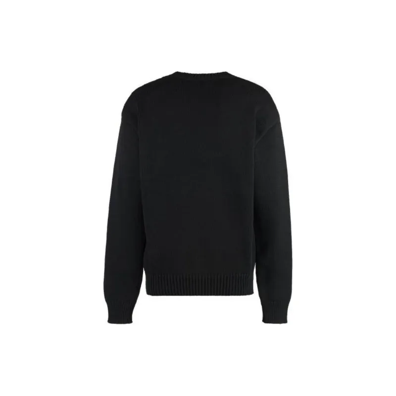 OFF WHITE Logo Detailed Crewneck Knitted Jumper-1