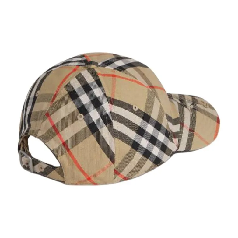 Burberry Checked Equestrian Knight Motif Baseball Cap-3