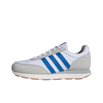 Adidas Run 60s Anti-Slip Wear-Resistant Low-Top Running Shoes Men's White Blue Gray