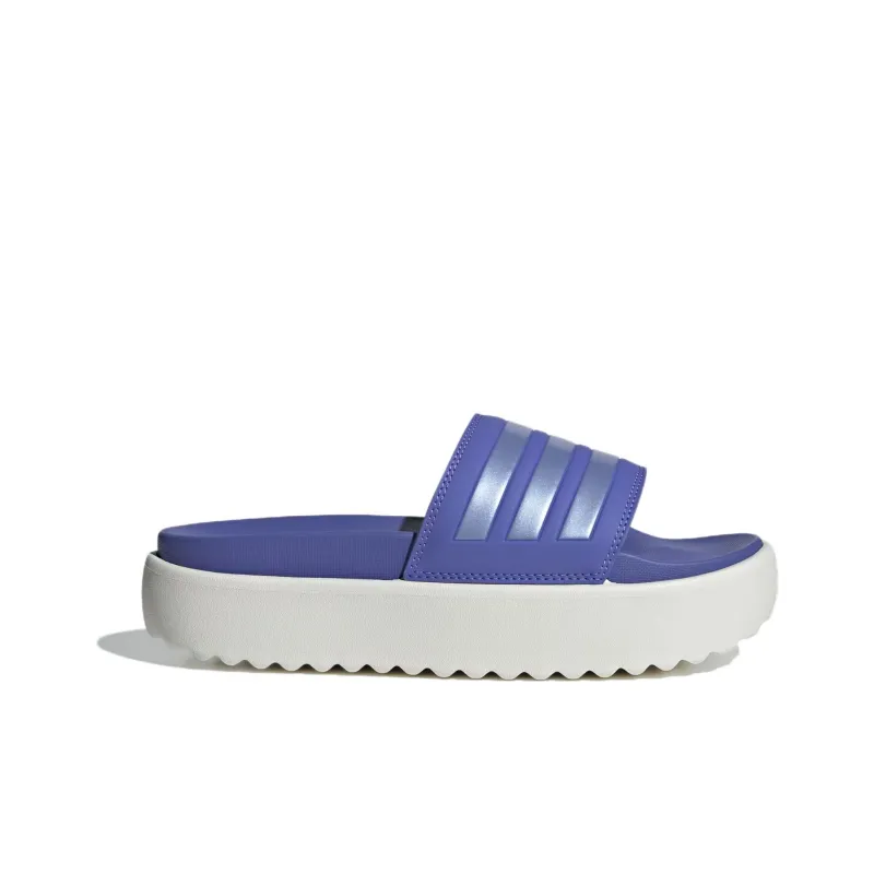Adidas Adilette Platform Slides Semi Cobalt Blue Blue Spark Met. Core White Women's-1