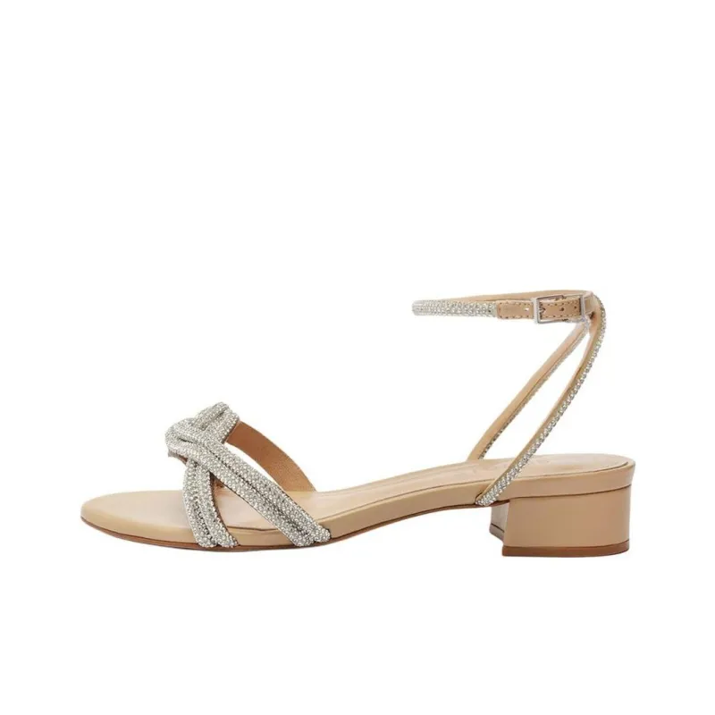 Schutz Jocelyn Strap Sandals Women's Beige-0