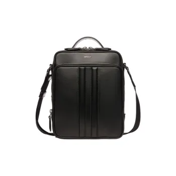 BALLY Regenerated Cow Leather Shoulder Bag Crossbody Bag Men's Black