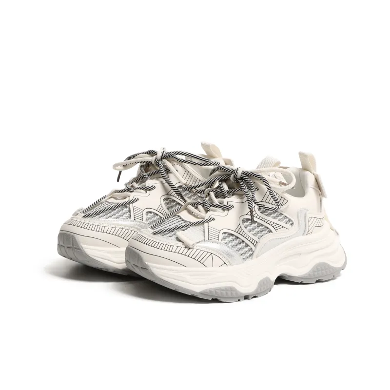 LXVB Slip-Resistant Breathable Low-Top Chunky Sneakers Women's-20