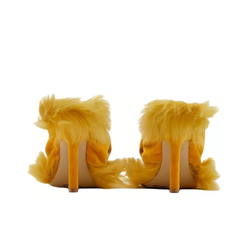 Burberry Slide Slippers Women's Yellow-4